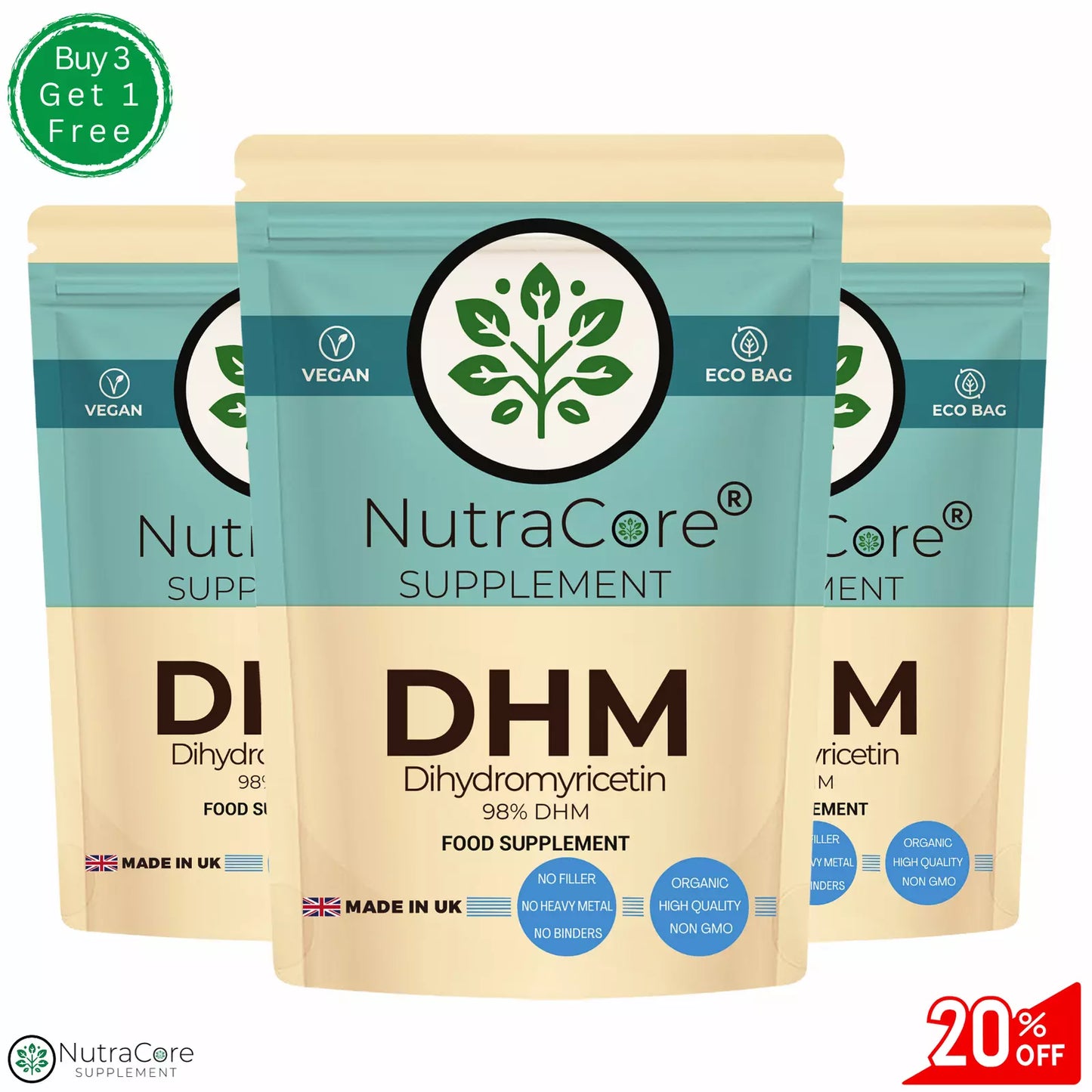 Dihydromyricetin (98%DHM) 600mg Capsules -(Pure Hovenia Dulcis)-Hangover Support