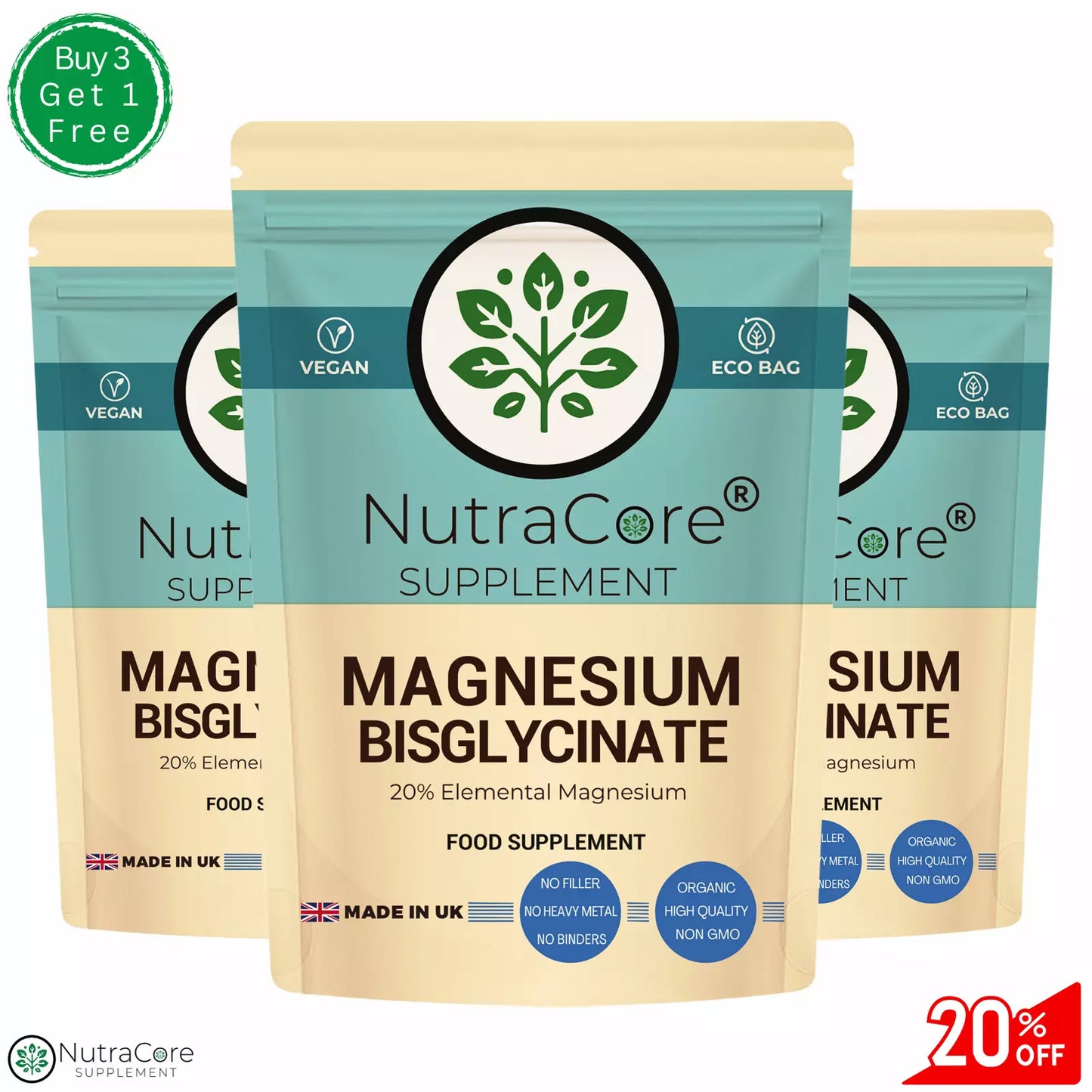 Magnesium Bisglycinate Capsules 700mg (140 mg of Elemental Magnesium)-100% Vegan