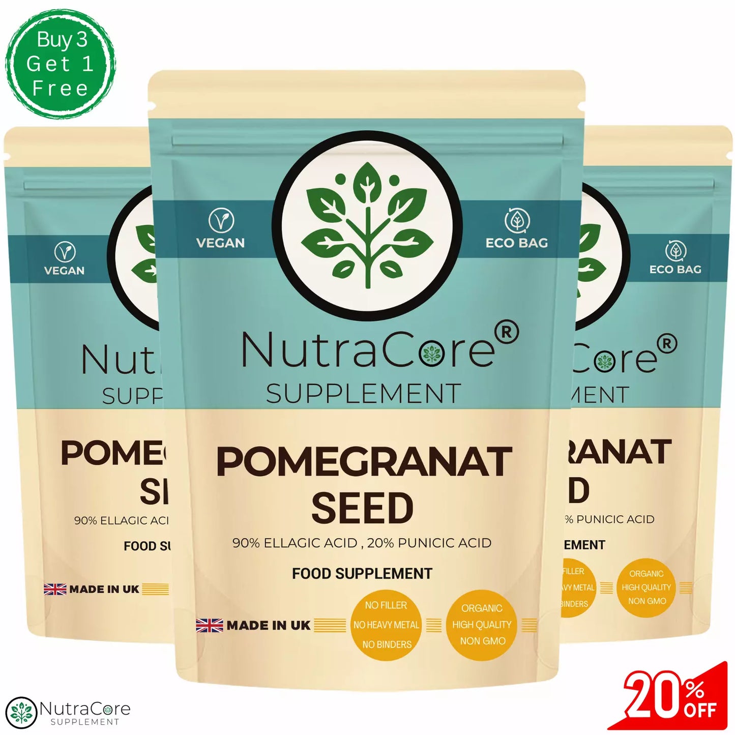 Pomegranat Seed Extract Capsule-5000mg (90% ELLAGIC ACID, 20% PUNICIC ACID)