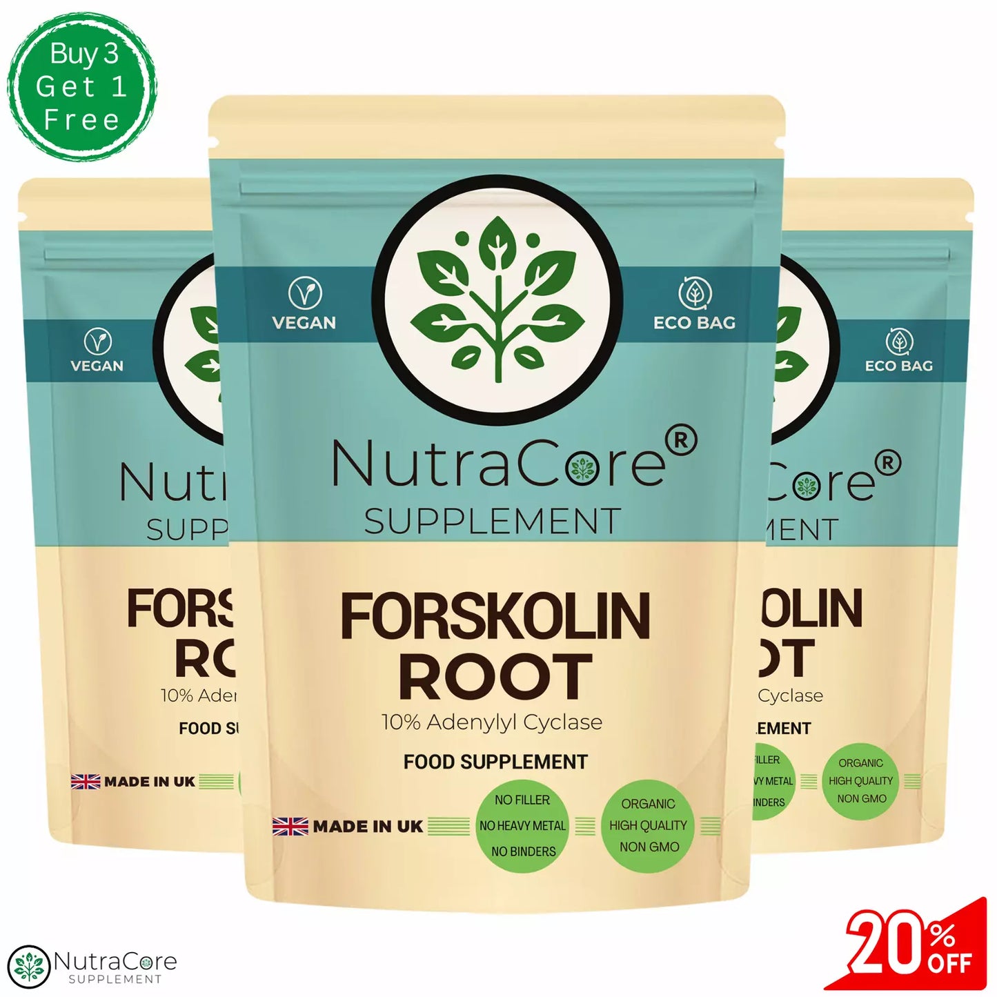 2Pack OF FORSKOLIN Caps (10%Adenytle Cyclase), METABOLISM BOOSTER-120*600mg