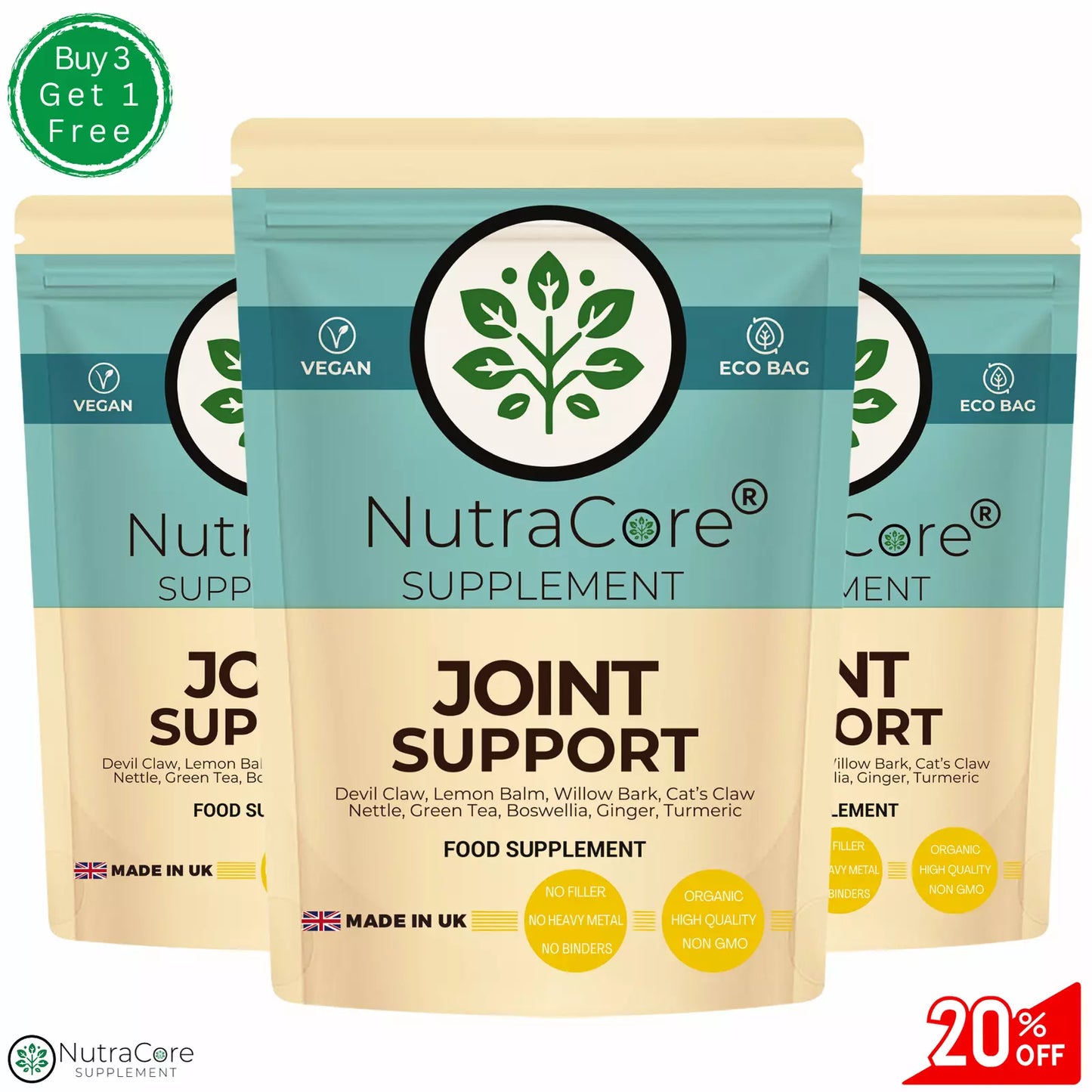 Joint Support Mix Capsule 6000mg-Devil Claw+Lemon Balm+While Willow-Joint Health