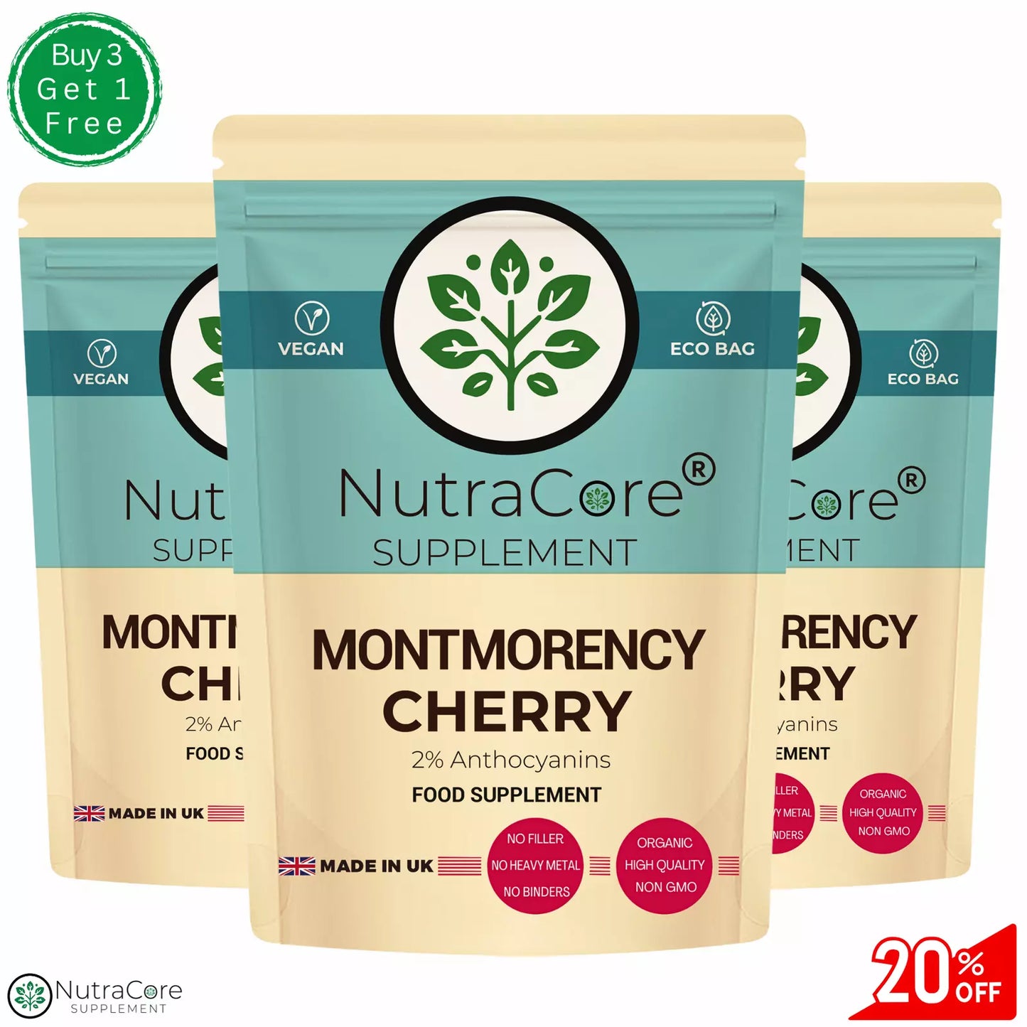 Montmorency Tart Cherry Capsule-5000mg-(2%Anthocyanins)-Muscle, Sport &Sleep Aid
