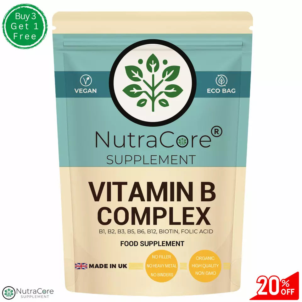 Vitamin B Complex HIGH STRENGTH Capsules-B1 B2 B3 B5 B6 B12 +Biotin Folic Acid