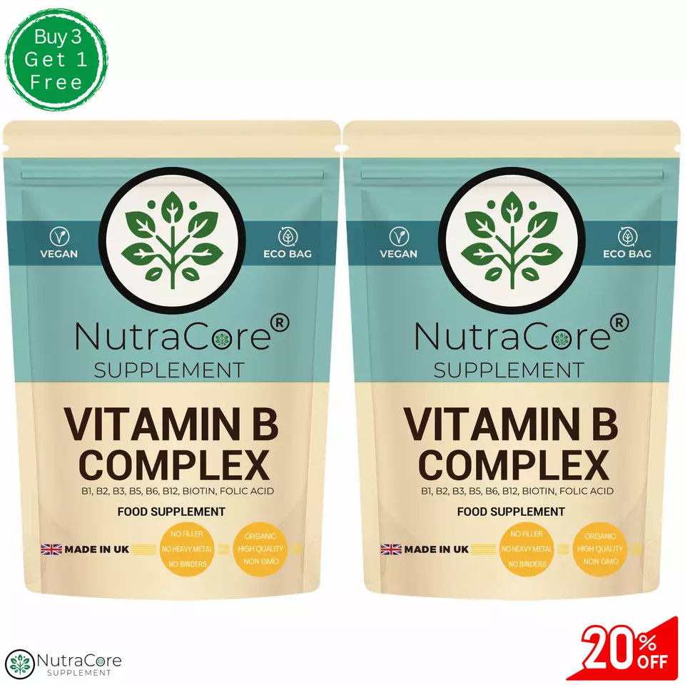 Vitamin B Complex HIGH STRENGTH Capsules-B1 B2 B3 B5 B6 B12 +Biotin Folic Acid