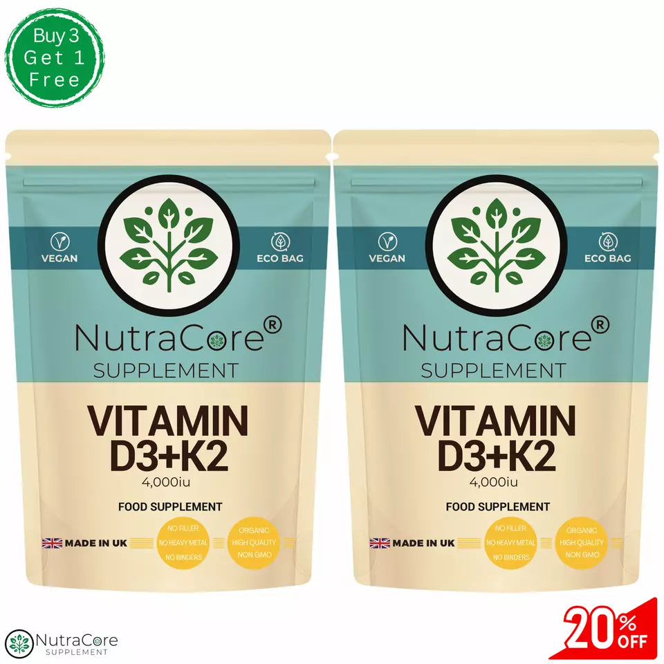 Vitamin D3 4000IU+K2 MK7 200mcg Caps(20%Elemental Magnesium)-Natural Vitamin D3