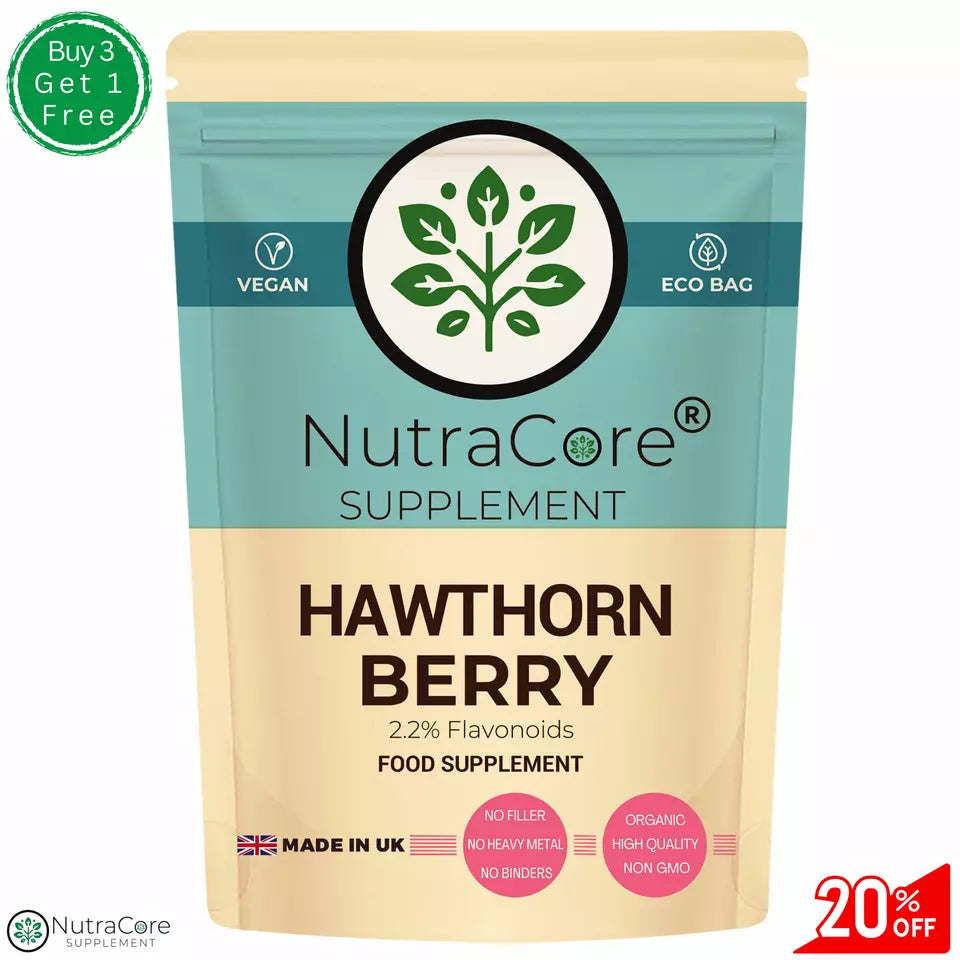 Hawthorn Berry Caps 6000mg-( 2.2% Flavonoid)-Antioxidants, Cholesterol Support