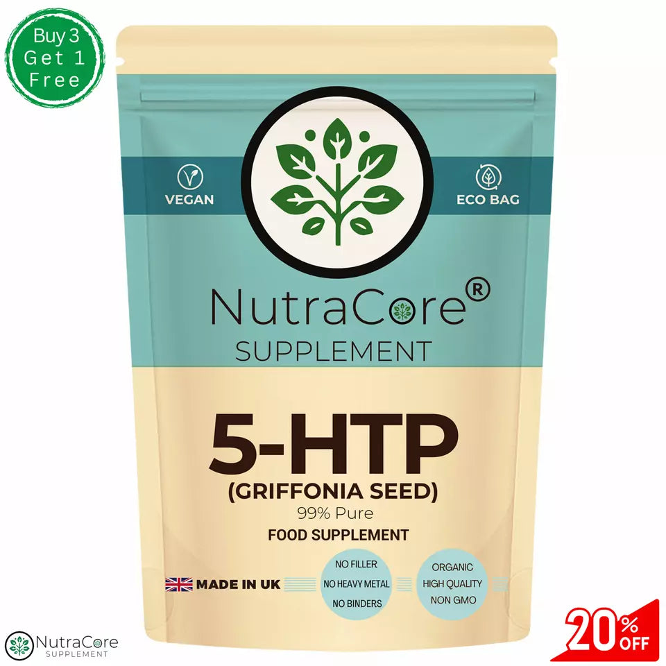 5HTP 600mg Capsules High Strength Griffonia Seed- Mood, Serotonin, Sleep, Stress