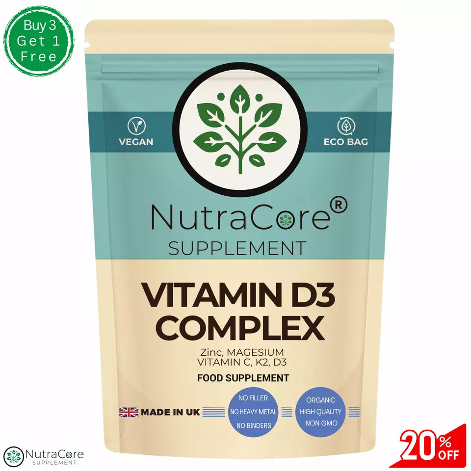 Vitamin D3 Complex,(Vit. K2 ,MK7, Vit. C, Mag. Glycinate, Zinc) Capsules, immune