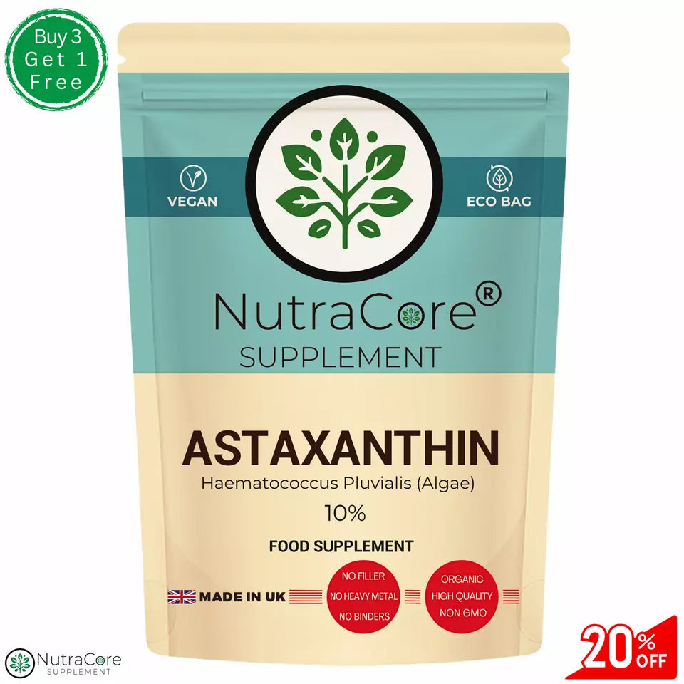 Astaxanthin Capsules 400mg -(40mg Haematococcus Pluvialis)-100%Natural Algae