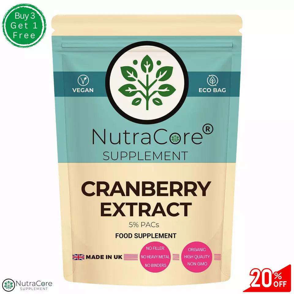 Cranberry Extract Capsules 5000mg -(5% PACs) UTI Support & Kidney Health-Vegan