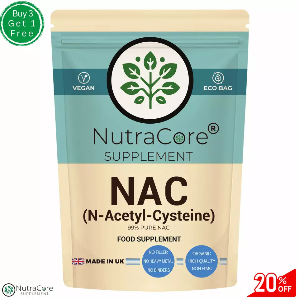 NAC (99% N-Acetyl-Cysteine) Capsules-1000mg-Liver & Lung Support & Brain Health