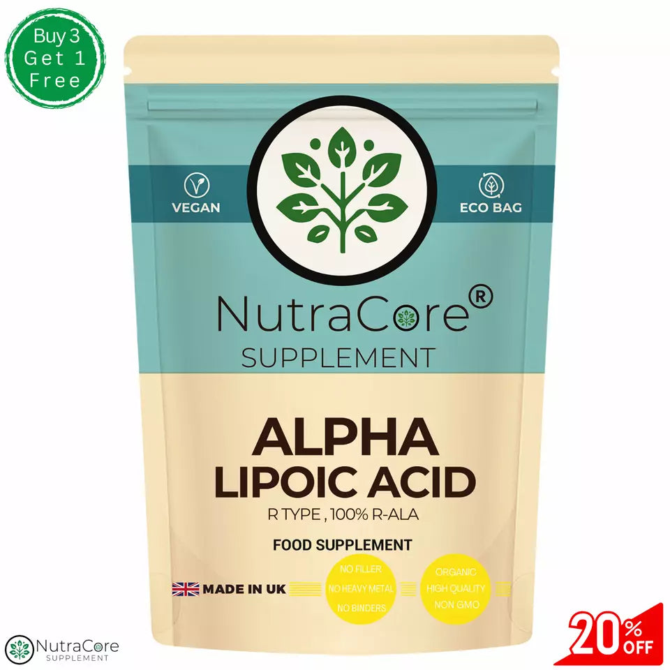 Alpha Lipoic Acid 550mg Capsules 99% ALA Strongest, Antioxidant, 100% Natural