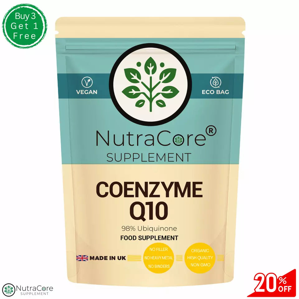 Co Enzyme Q10 500mg Capsules High Absorption 98% Ubiquinone-Pure&Natural CoQ10
