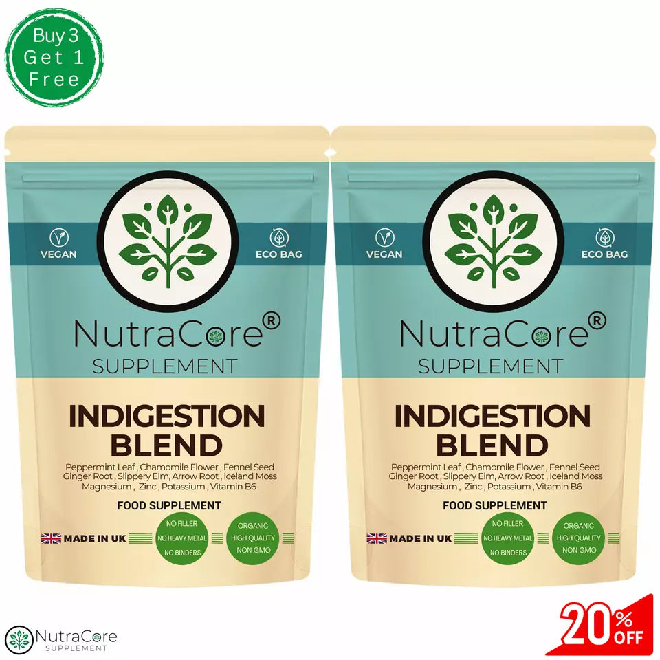 Indigestion Extract Blend Capsules 750mg-Health Digestion-100%Vegan&Natural Caps