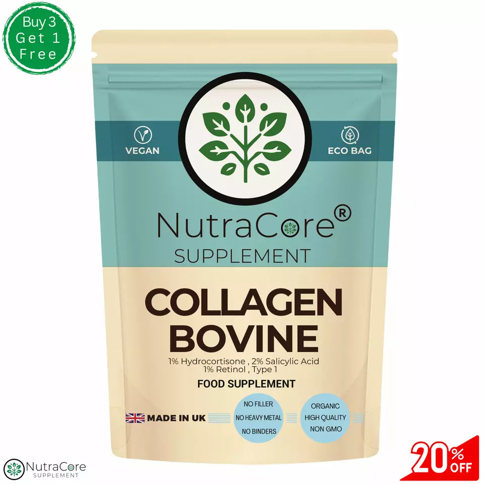 Collagen Bovine Capsule 550mg-(2%Salicylic Acid)-Gut ,Hair, Nails, Skin Health