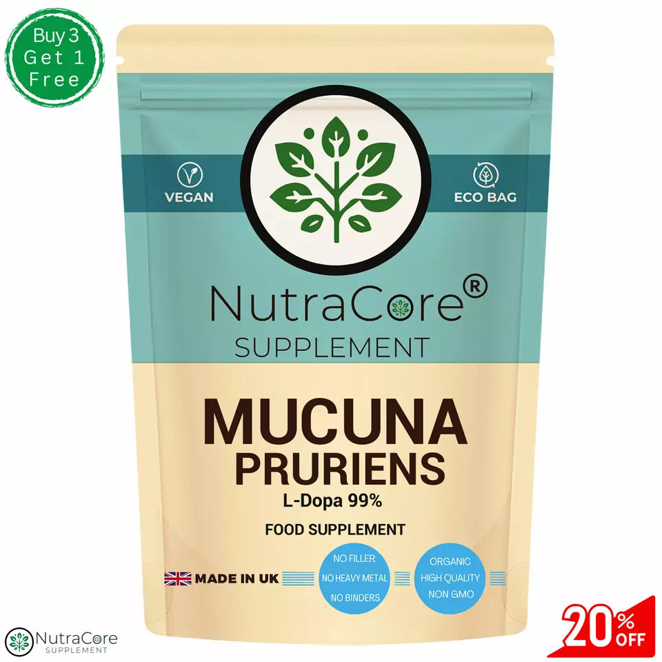 Mucuna Pruriens Capsules 600mg-( 99% L-Dopa )-Natural, Strong, Vegan Supplements