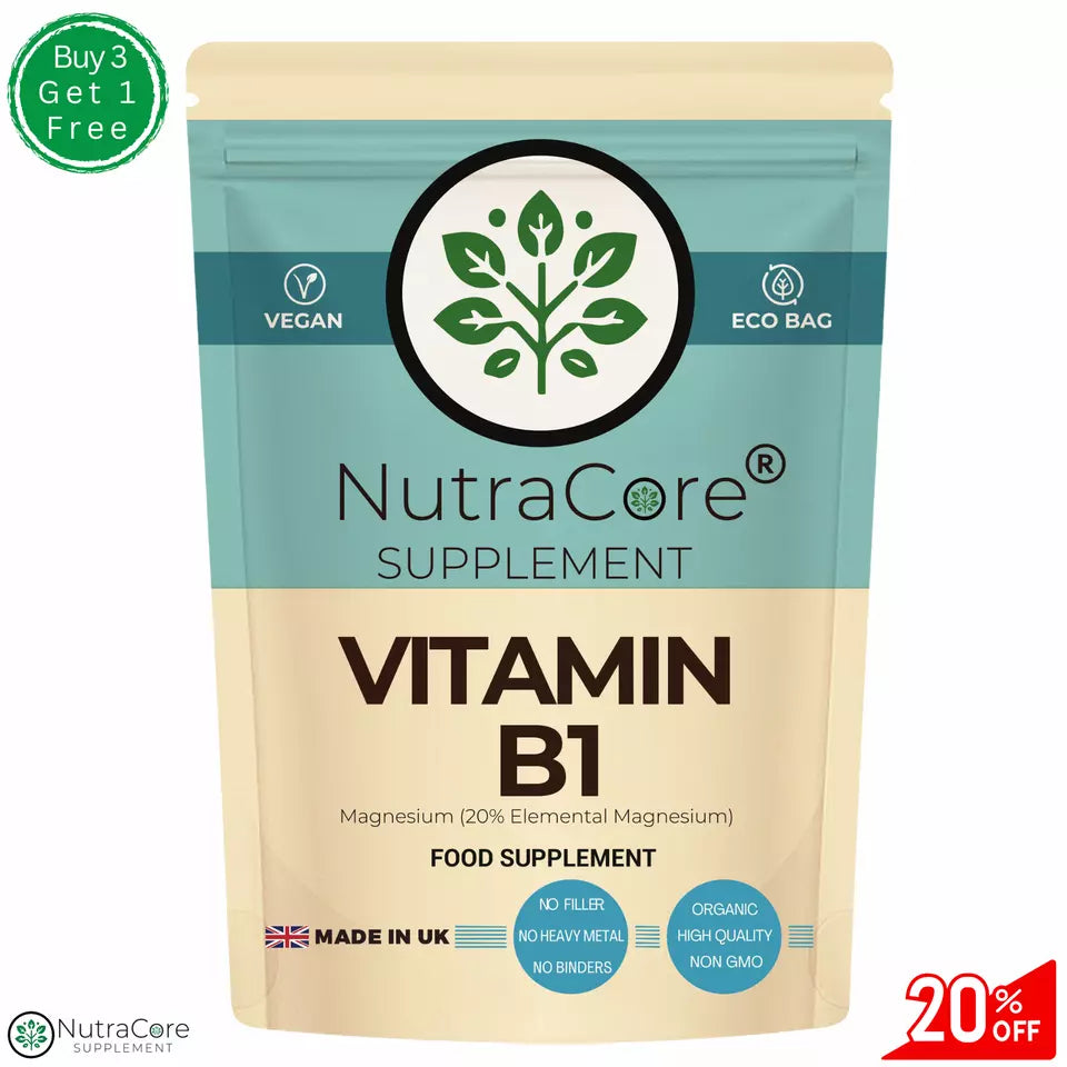 Vitamin B1 Capsule 300mg-Brain, Heart&Digestive Support, Energy&Immunity Support
