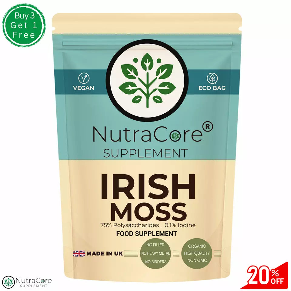 Irish Moss Caps 5500mg ( 75% Polysaccharides, 0.1% Iodine )-100% Natural Vegan