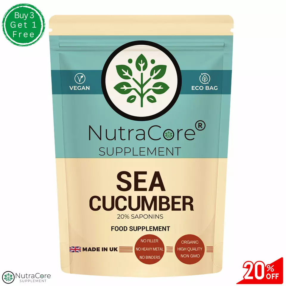 SEA CUCUMBER Capsules 4500mg-(5% Saponins)-Joint Health-100% Natural & Strong
