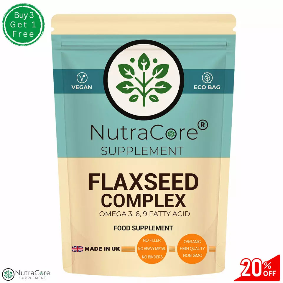 Flaxseed Oil 1000mg Capsules Omega 3 6 9 Fatty Acid help Heart Health, Flax Seed