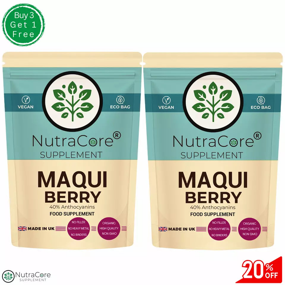 Maqui Berry Capsules 5500mg(40% Anthocyanins)Gut &Eye Support-100%Vegan &Natural