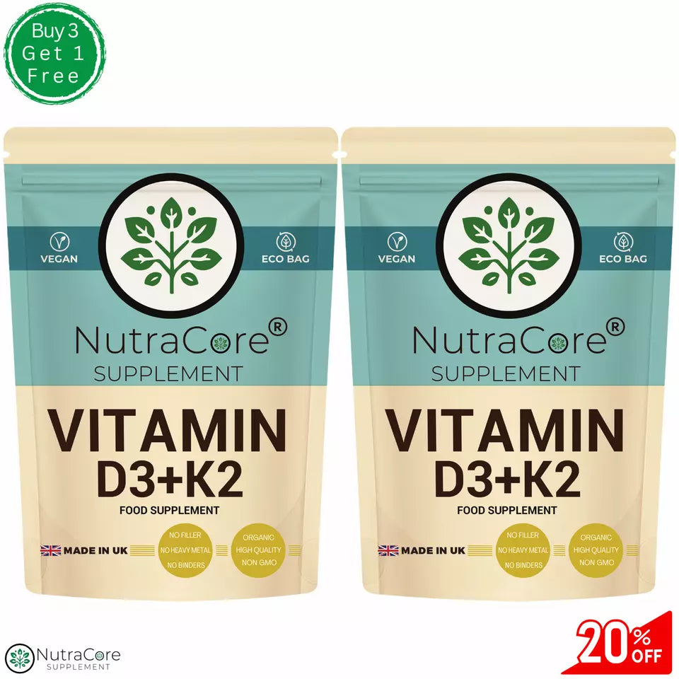 Vitamin D3 10000iu K2 200mcg(Vitamin D3 K2 MK7)Capsule-100%Vegan&Natural Product