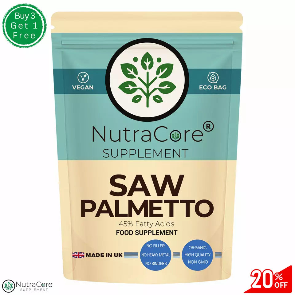Saw Palmetto Capsules 600mg-(45% Fatty Acids )-Vegan ,Hair Loss &Prostate Health