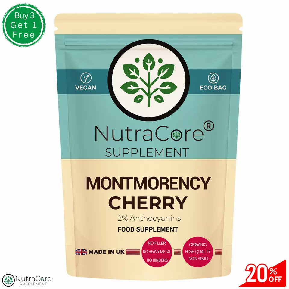 Montmorency Tart Cherry Capsule-5000mg-(2%Anthocyanins)-Muscle, Sport &Sleep Aid