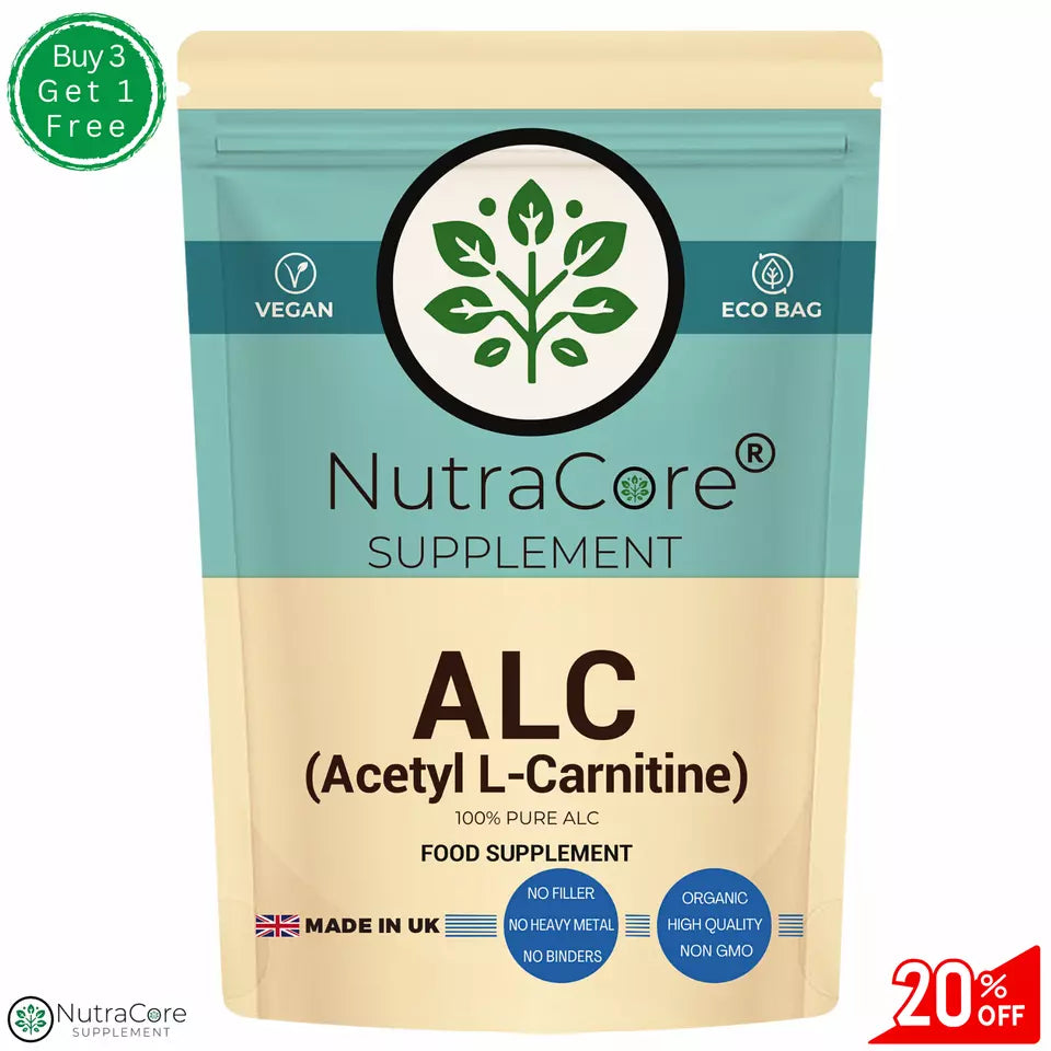 Acetyl L-Carnitine, 600mg Capsules-ALC Guaranteed 100% Pure-Weight Management