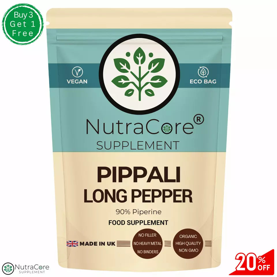 Pippali Capsules (Long Pepper)-6000mg (90% Piperine)-Heartburn & Indigestion
