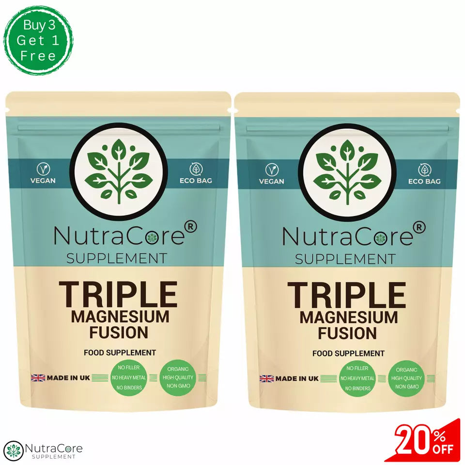 Triple Magnesium Complex 750mg Capsules(Bisglycinate+Citrate+Taurate)-100% Vegan