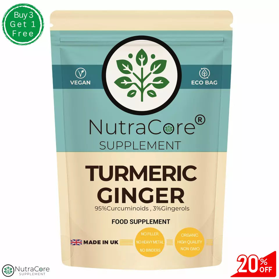 ''Turmeric+Ginger'' Capsule 500mg-(90% Curcuminoids,3% Ginger)-Energy&Digestion