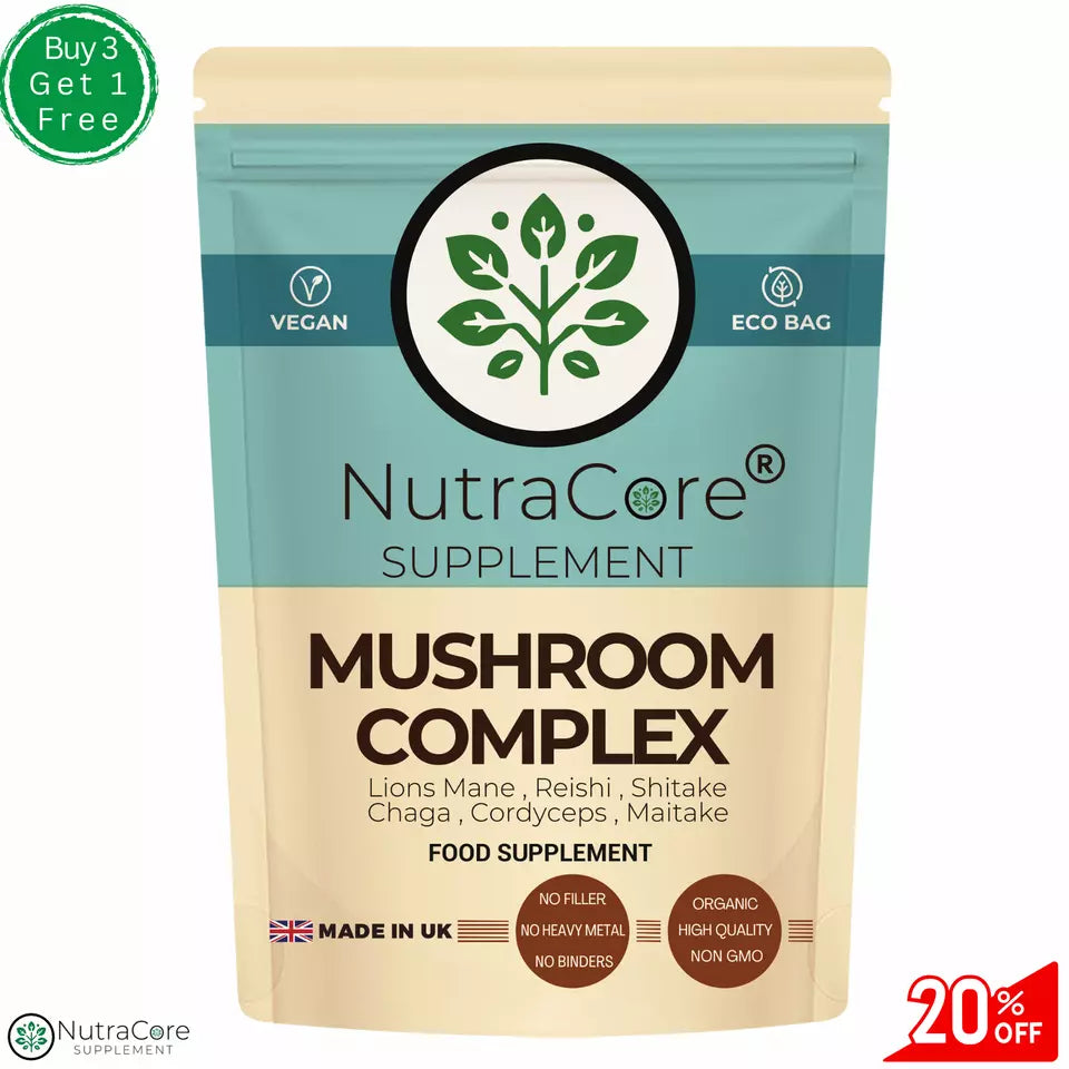 Mushroom Complex Lions Mane, Reishi ,Shitake, Chaga, Cordyceps Maitake 5500mg