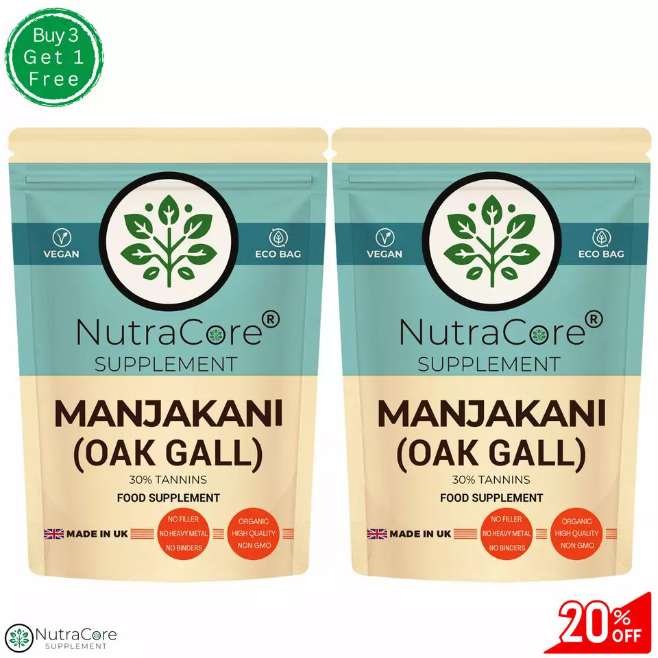 "Manjakani Oak Gall" Caps 5500mg-(30%Tannins)-Vaginal Tightening Tissue-Vegan
