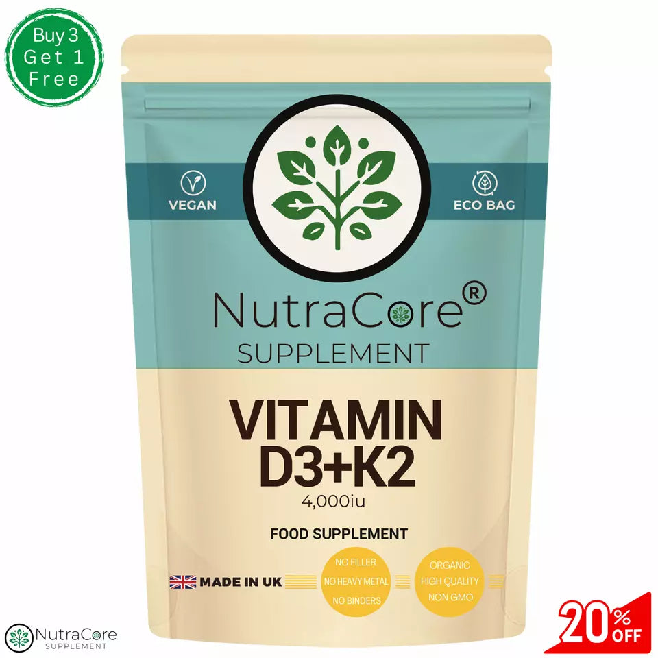 Vitamin D3 4000IU+K2 MK7 200mcg Caps(20%Elemental Magnesium)-Natural Vitamin D3
