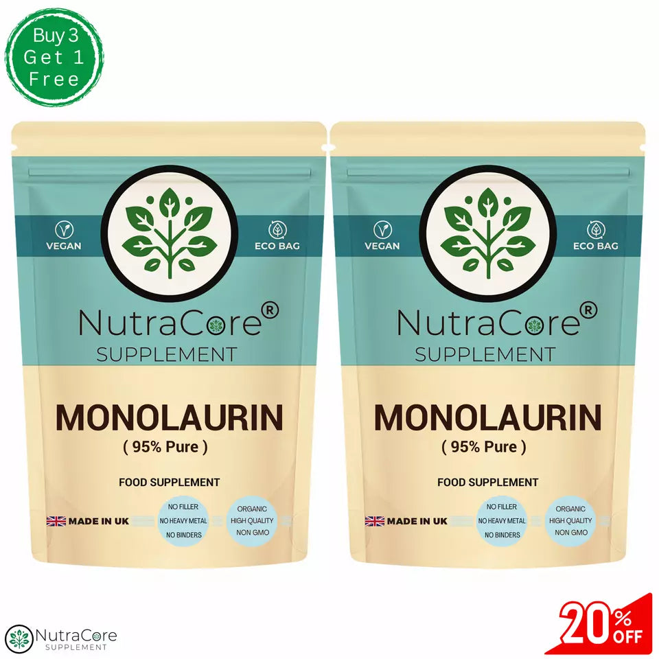 Monolaurin Capsules-550mg - Boost Immune Health, Skin Care & Anti-inflammation