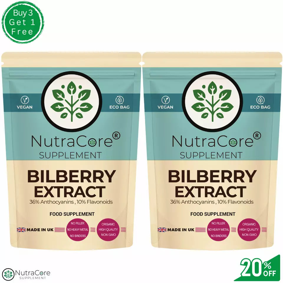 Bilberry Extract Capsules, 6000mg-(36% Anthocyanins)-100% Natural & Vegan
