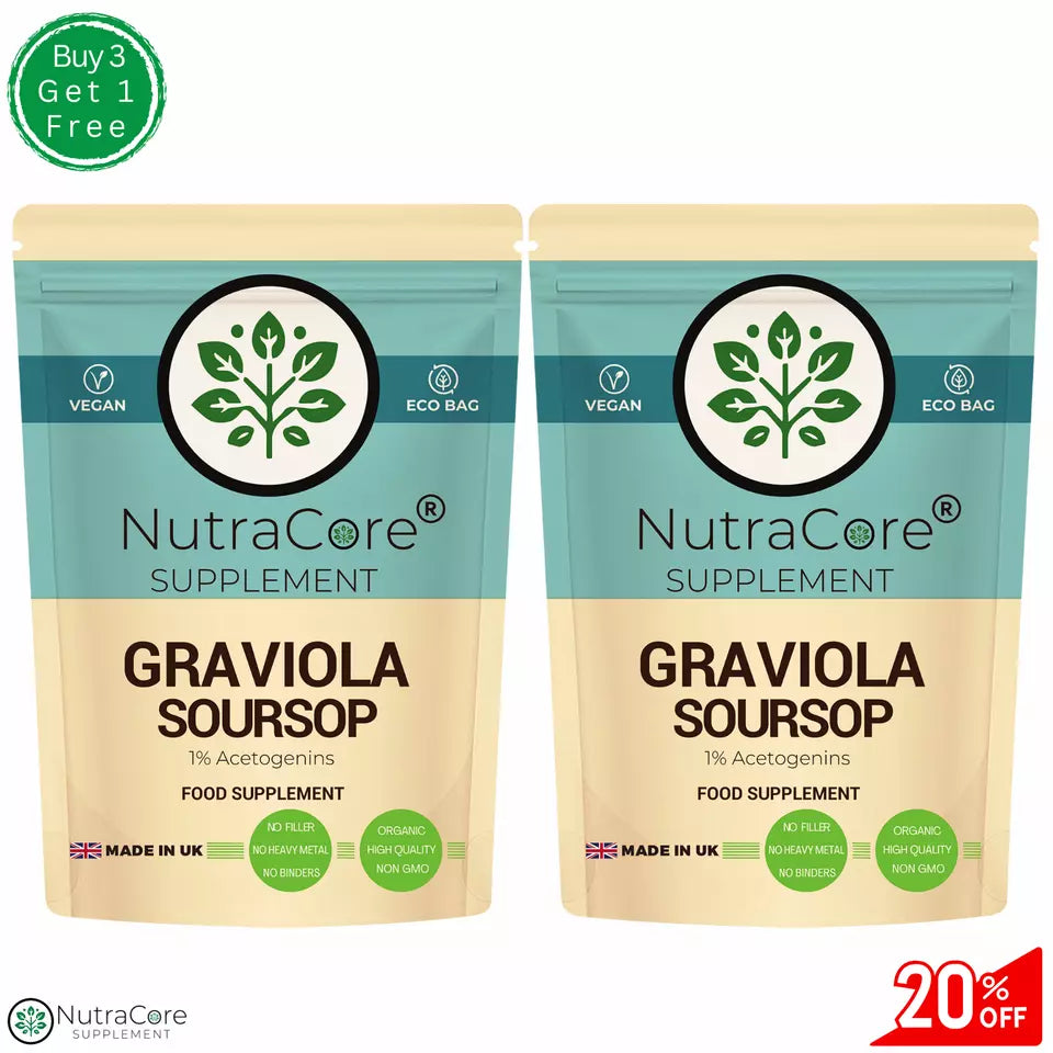 Graviola (Soursop) Fruit-6000mg Caps (1%Acetogenins), Antioxidant, Liver Support