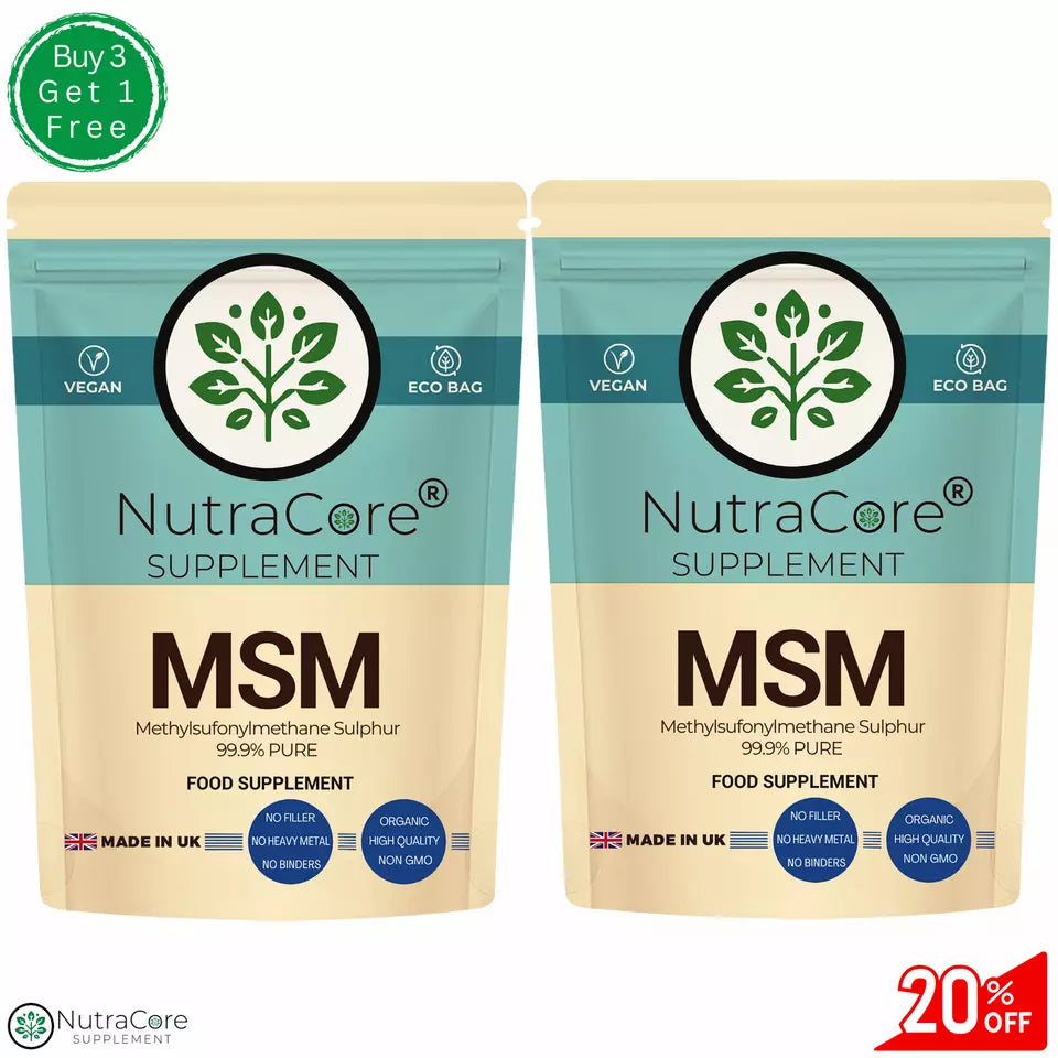 MSM Caps 700mg ( 99% Methylsufonylmethane Sulphur )-Joint Support & Bone Health