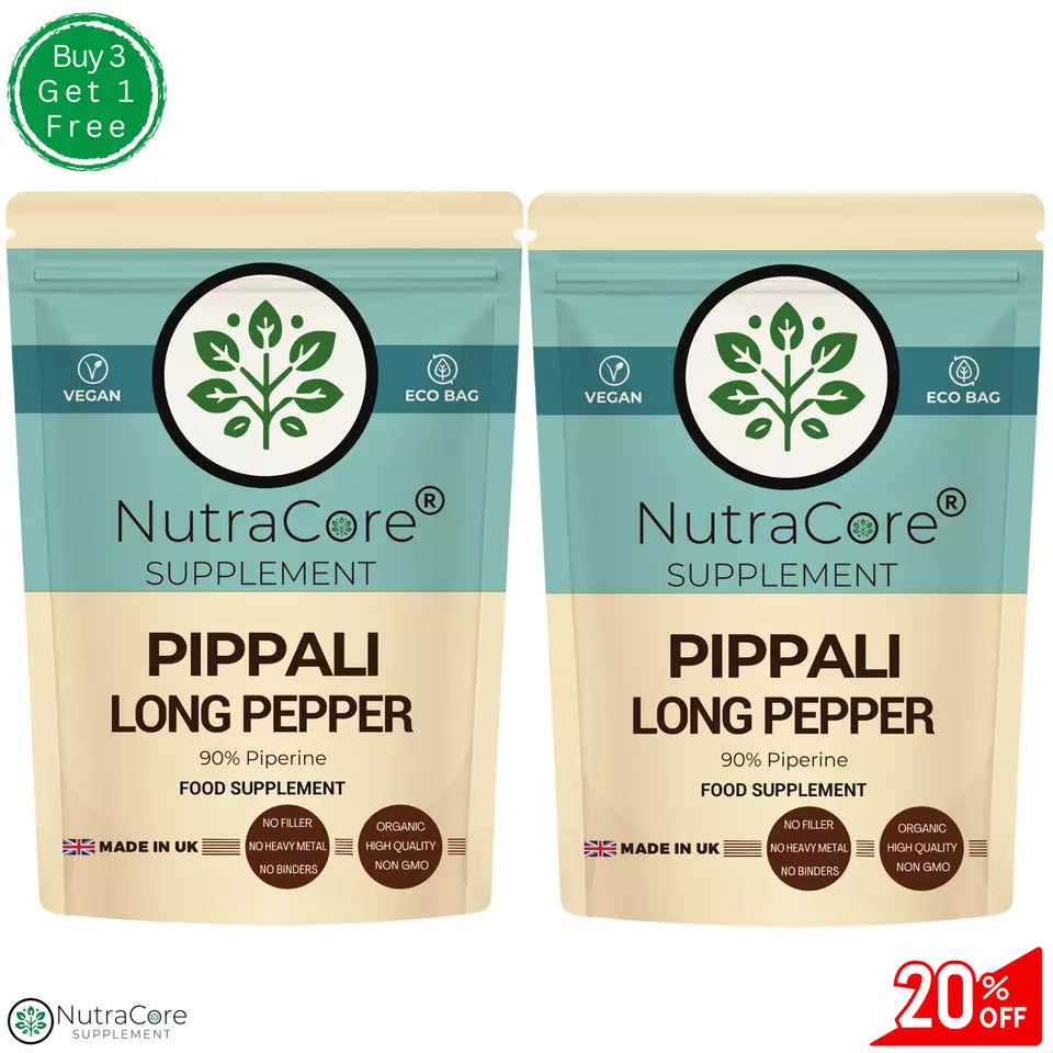Pippali Capsules (Long Pepper)-6000mg (90% Piperine)-Heartburn & Indigestion