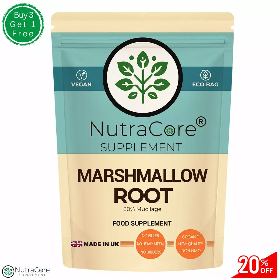Marshmallow Root Capsules 5500mg(30% Mucilage)-Digestion & UTI Support-100%Vegan