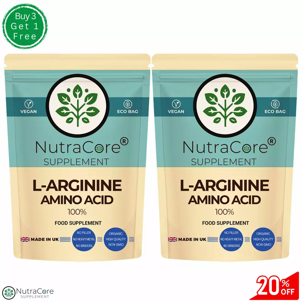 L-Arginine Capsules 600mg- Muscle Growth, Workout Muscle Support-Veg Caps