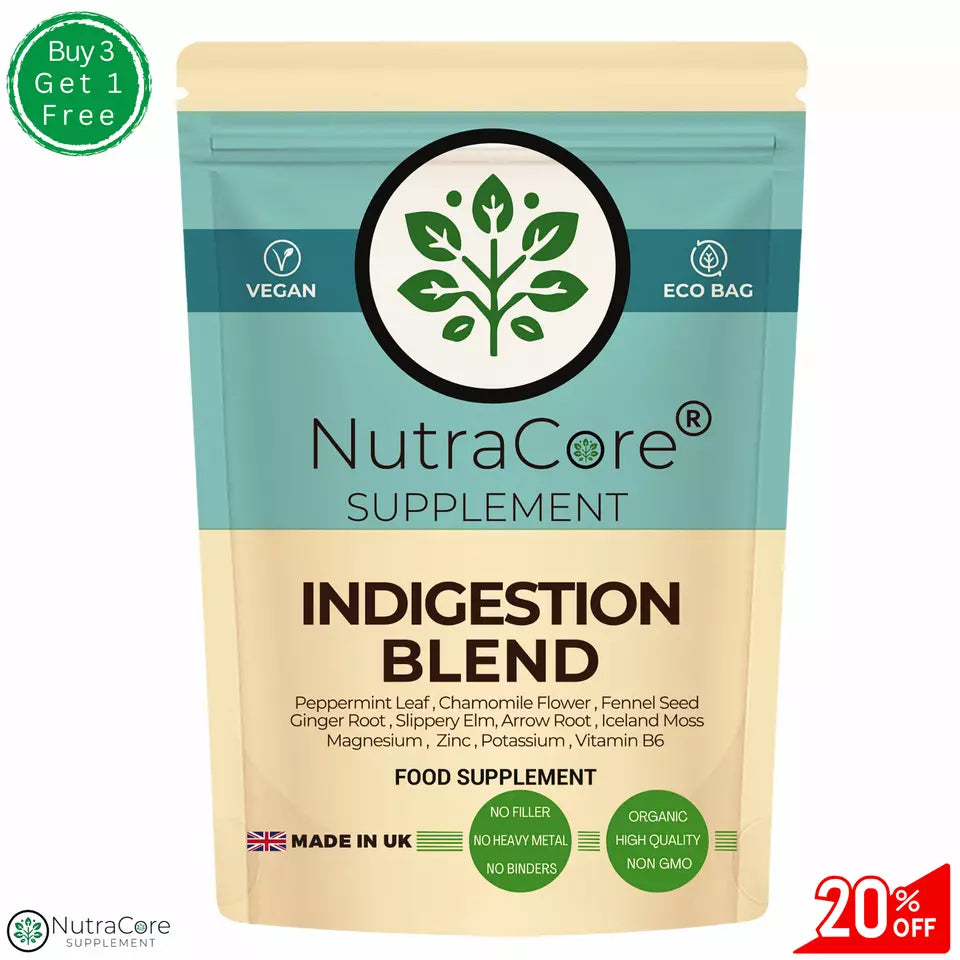 Indigestion Extract Blend Capsules 750mg-Health Digestion-100%Vegan&Natural Caps