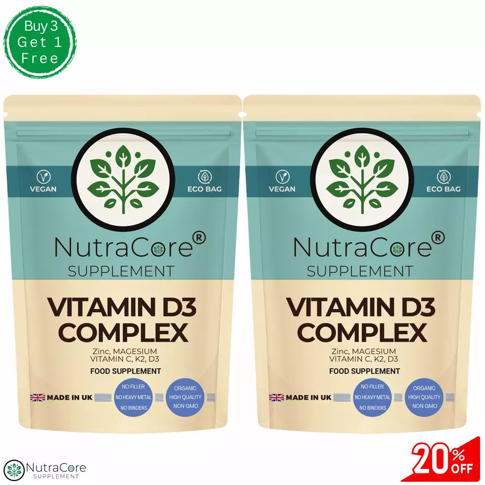 Vitamin D3 Complex,(Vit. K2 ,MK7, Vit. C, Mag. Glycinate, Zinc) Capsules, immune