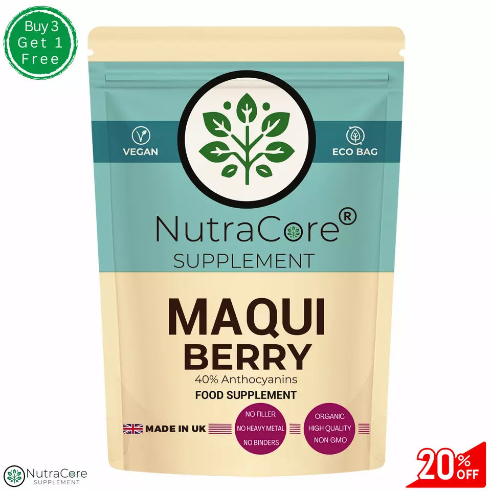 Maqui Berry Capsules 5500mg(40% Anthocyanins)Gut &Eye Support-100%Vegan &Natural