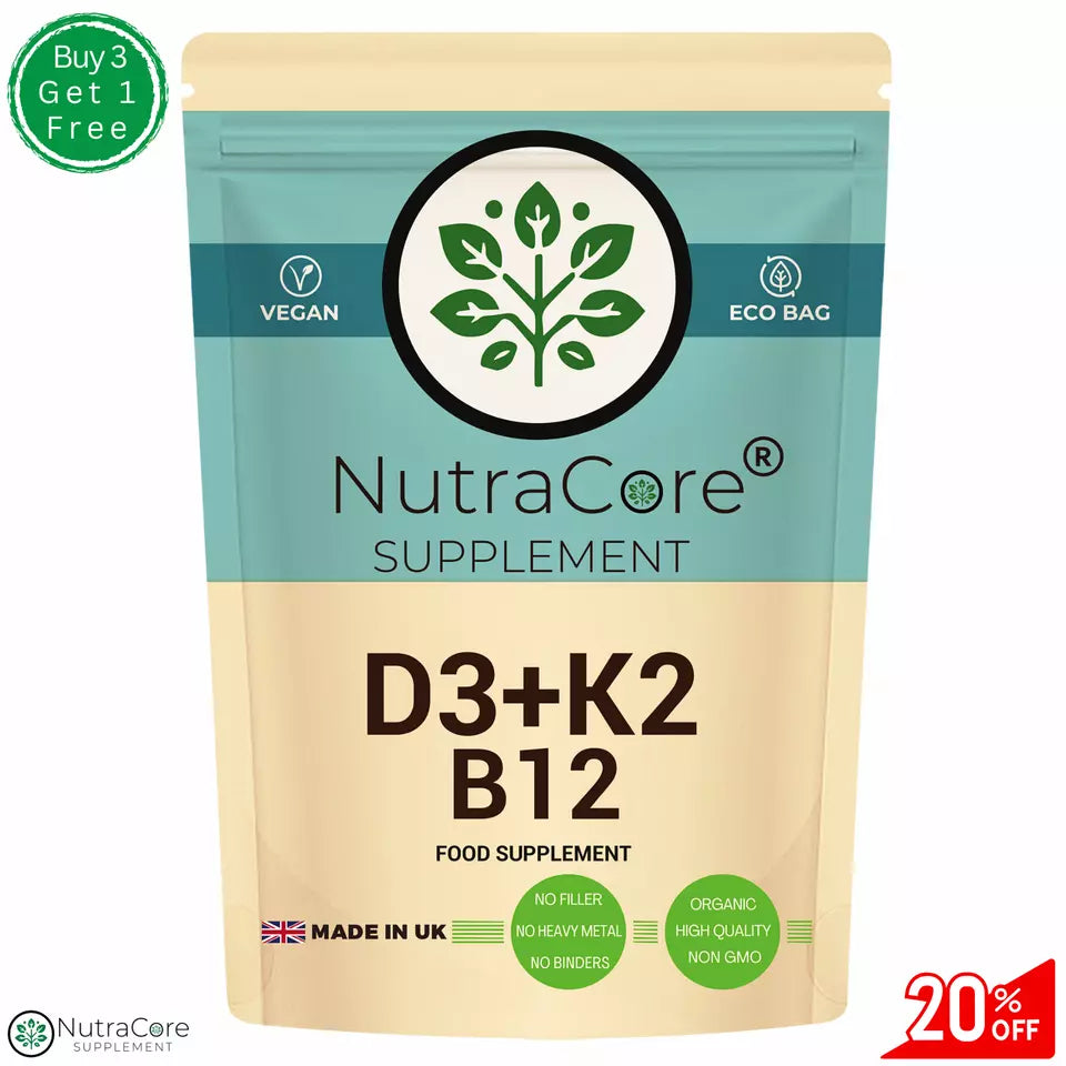 Vitamin D3 10000iu K2 MK7 Vitamin B12 10000mcg Best Natural Powder Vegan Vit D3
