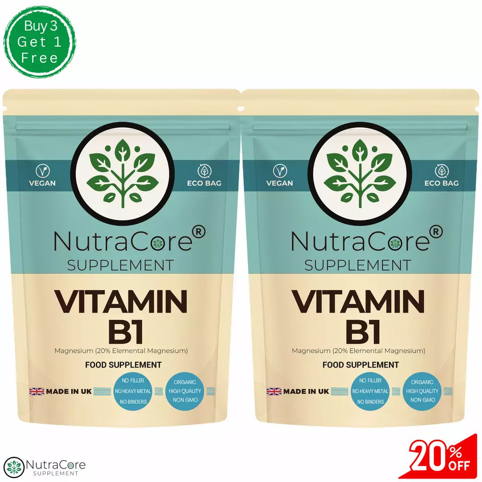 Vitamin B1 Capsule 300mg-Brain, Heart&Digestive Support, Energy&Immunity Support