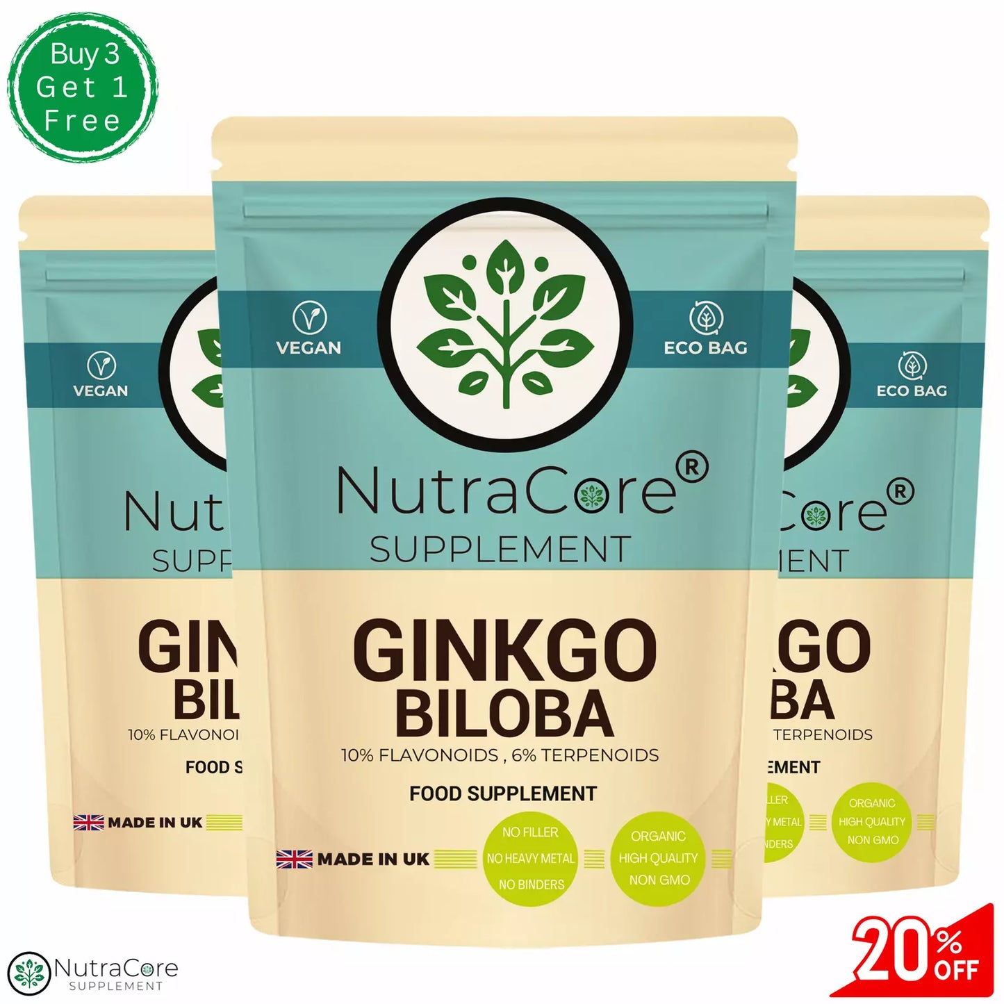 Ginkgo Biloba Capsules 5000mg (300mg Terpenoids)Vegan &Effective, Memory Support