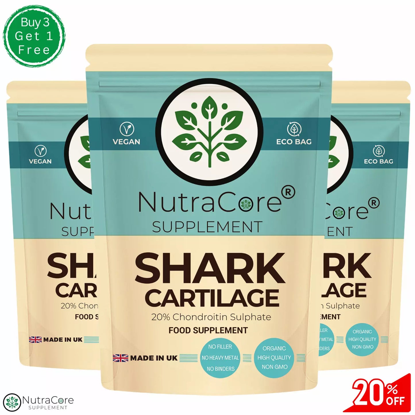 Shark Cartilage Capsule, 600mg-(20% Chondroitin)-Anti-Inflammatory &Joint Health