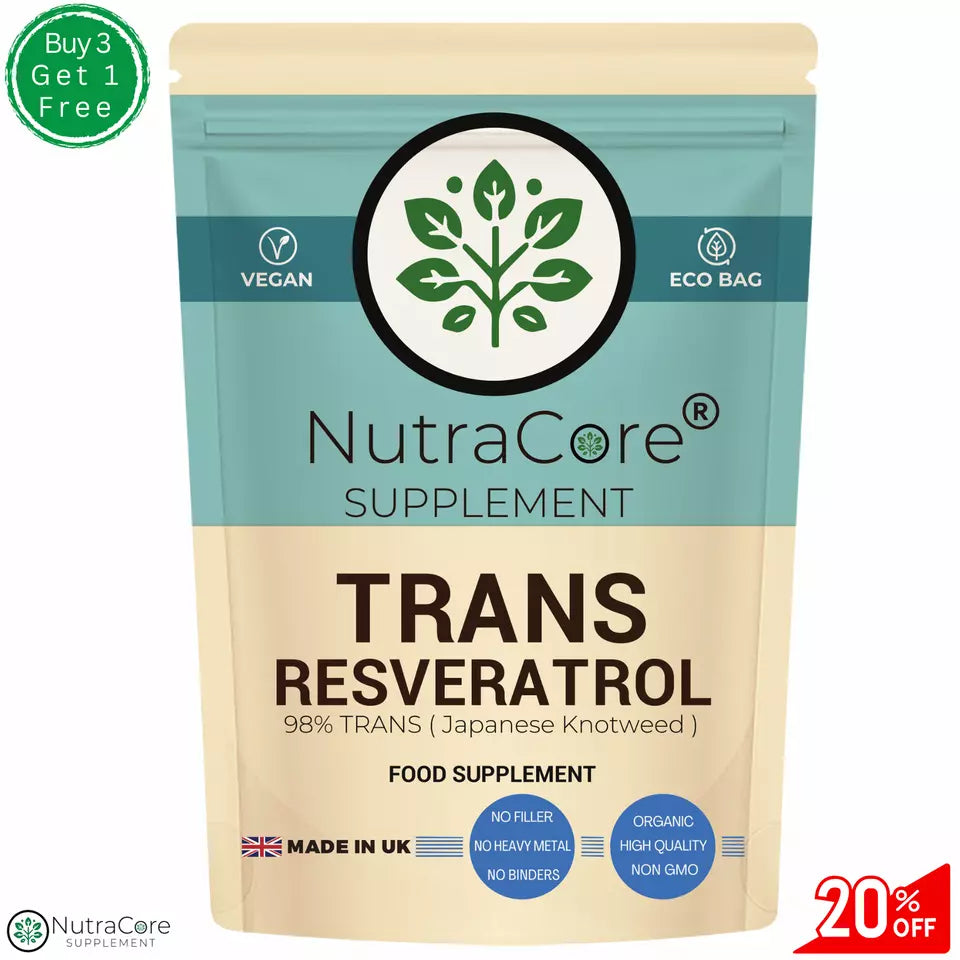 Trans Resveratrol Capsules 600mg-98%Trans-(Driven From Japanese Knotweed)-Vegan